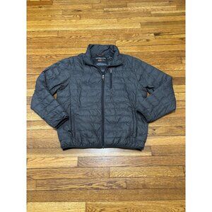 Hawke & Co Puffer Packable Jacket Mens Large Gray Ultra Light Down Performance